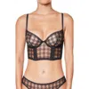 Huit Caf Fleur Bustier In Black