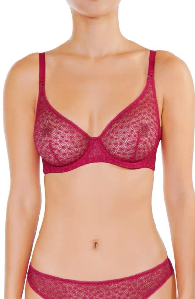 Huit Daisy Cerise Underwire Bra In Cherry