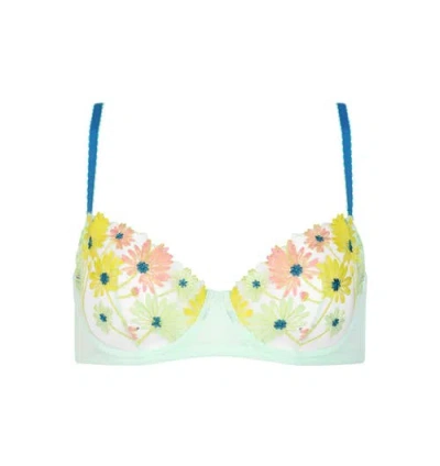 Huit Dance Des Fleurs Underwire Bra In Green