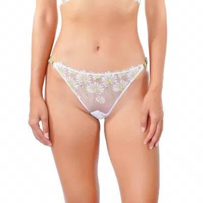 Huit Danse De Fleurs Bikini Bottom - Plus In Blanc In White