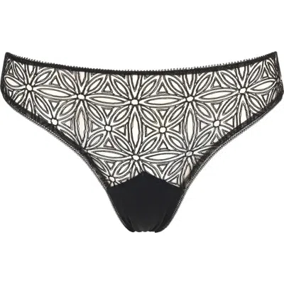 Huit Infini Lace Tanga In Black
