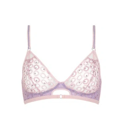 Huit Magique Lace Bralette In Purple