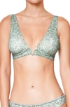 Huit Mojito Underwire Bikini Top In Green