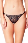 Huit Nuit Folles Lace Bikini Briefs In Black