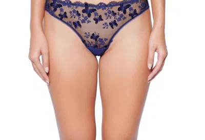 Huit Papillon Panty In Navy In Purple