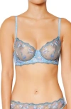 Huit Poesie Underwire Unlined Bra In Sky Blue