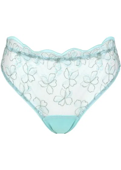 Huit Women's Lettre D'amour Tanga Panty In Ciel In Blue