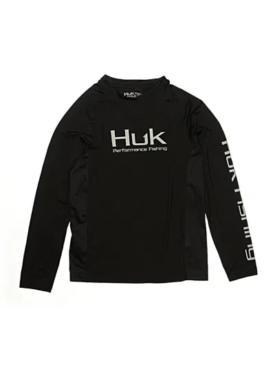 Pre-owned Huk Kids' Long Sleeve T-shirt In Black