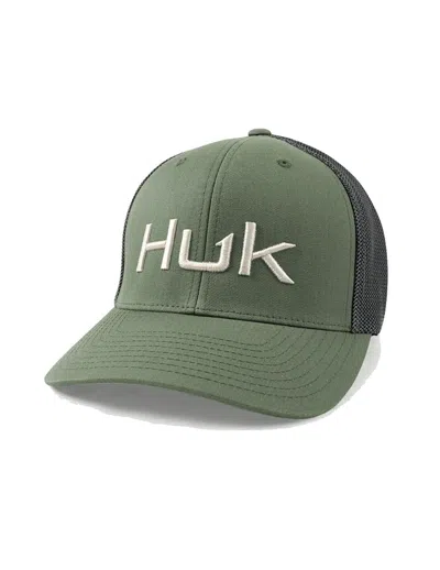 Huk Men's  110 Logo Trucker Adjustable Hat In Green