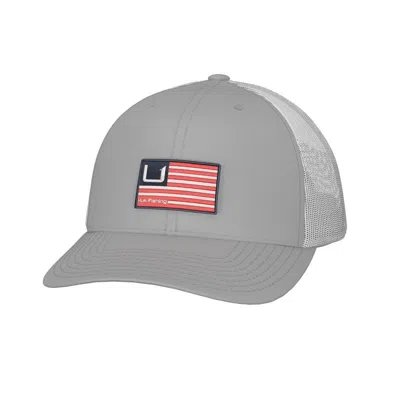 Huk Men's  And Bars Trucker Adjustable Hat In Gray