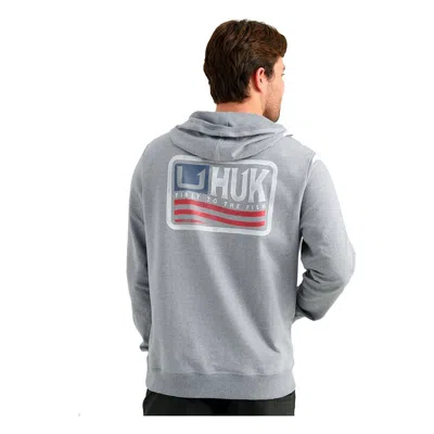 Huk Men's  Edisto Born Wave Terry Hoodie In Gray