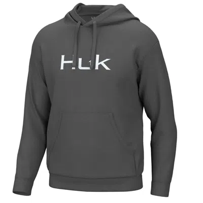 Huk Men's  'd Up Logo Hoodie In Gray