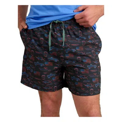 Huk Men's  Kc Pursuit Volley Swim Swim Shorts In Black