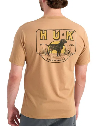 Huk Men's  Lab Patch Pocket T-shirt In Brown