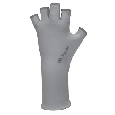 Huk Men's  Pursuit Sun Fishing Gloves In Gray