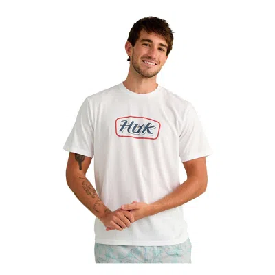 Huk Men's  Script T-shirt In White