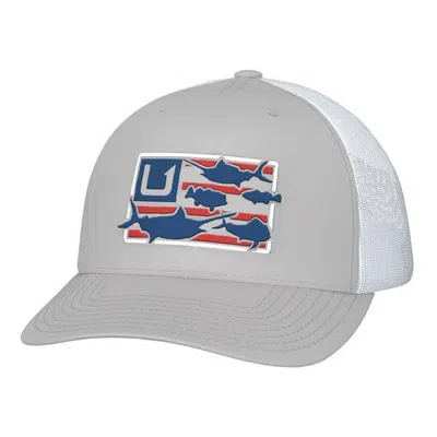 Huk Men's  Trophy Flag Trucker Adjustable Hat In Gray