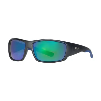 Huk Men's Spearpoint Sunglasses In Matte Black/smoke/green Mirror