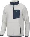 Huk Men's Waypoint Fleece 1/2 Zip Jacket In Egret In White