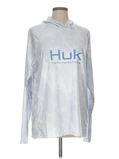 Pre-owned Huk Pullover Hoodie In Silver