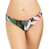 Hula Honey Juniors Hyper Tropics Womens Printed Hipster Swim Bottom Separates In Green