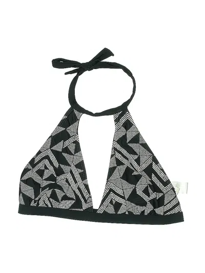 Pre-owned Hula Honey Swimsuit Top Black Graphic Pattern Swimwear