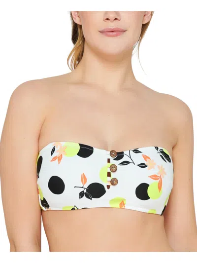 Hula Honey Womens Printed Bikini Bikini Swim Top In Multi