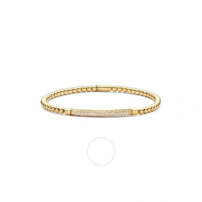 Hulchi Belluni 20344m-yw 18k Yg Bracelet Pave Bar Diamonds 0.32 Cttw In Gold-tone