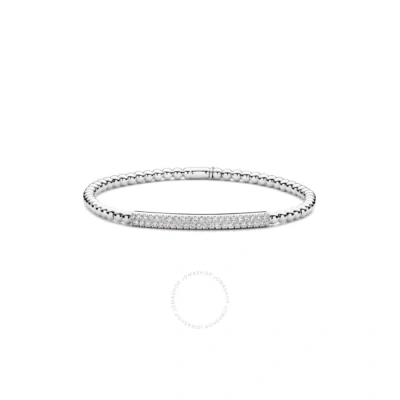 Hulchi Belluni 21348-ww 18k Wg Bracelet Pave Bar Diamonds 0.41 Cttw In Metallic