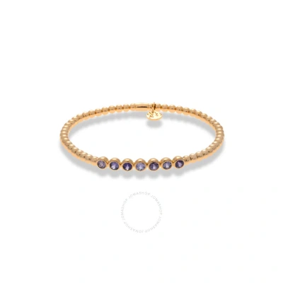 Hulchi Belluni 22317pu-rs 18k Rg Bracelet Bezel Bar Pink Sapphire 1.00 Cttw In Gold-tone