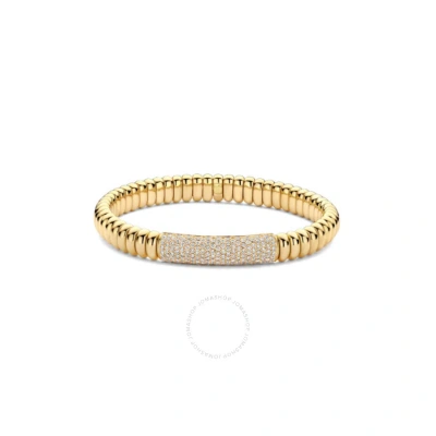 Hulchi Belluni 22344-yw 18k Yg Bracelet Pave Bar 1.10 Cttw Diamonds In Gold-tone