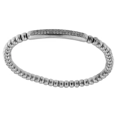 Pre-owned Hulchi Belluni Tresore Stretch Bracelet White Gold With Diamonds By