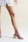 Huma Blanco Diana Heel In Lilac Suede In Purple