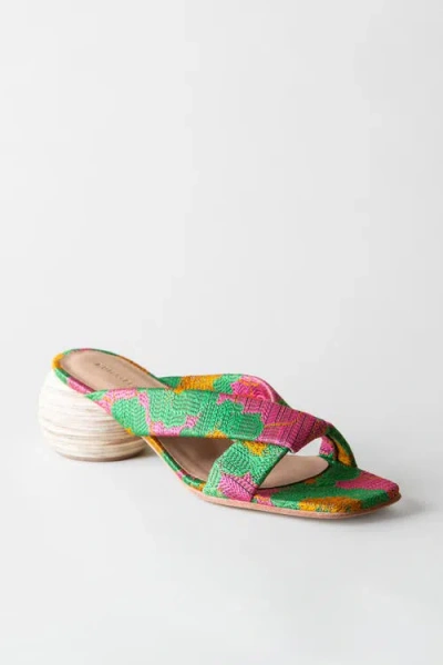 Huma Blanco Kira Woven Textile Slide Sandal In Multi