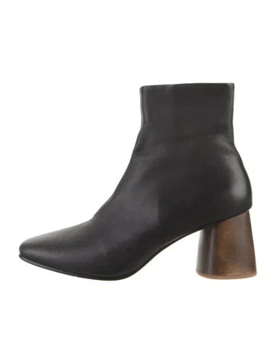 Pre-owned Huma Blanco Leather Boots In Black