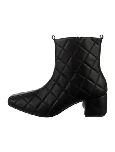 Pre-owned Huma Blanco Leather Boots In Black