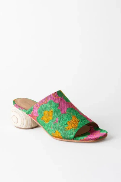 Huma Blanco Milla Woven Textile Slide Sandal In Multi