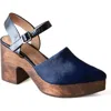 Huma Blanco Pearl Genuine Calf Hair Mary Jane Platform In Blue