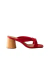 Huma Blanco Women's Lexie Wooden Heel Sandals In Poppy In Red