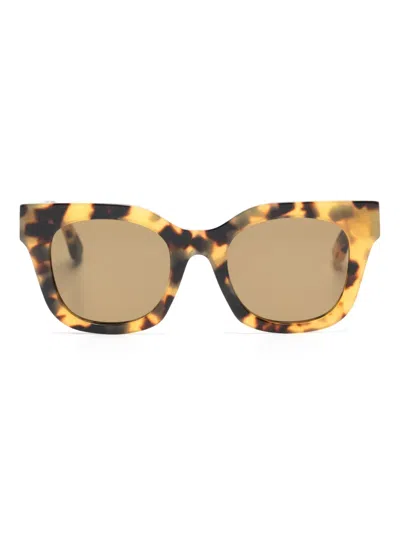 Huma Eyewear Oversized Tortoiseshell-effect Sunglasses In Multi