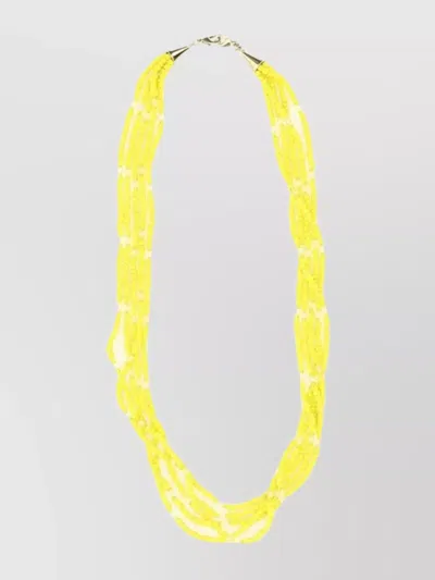 Huma Sunglasses Beaded Wire Chain Strands In Metallic