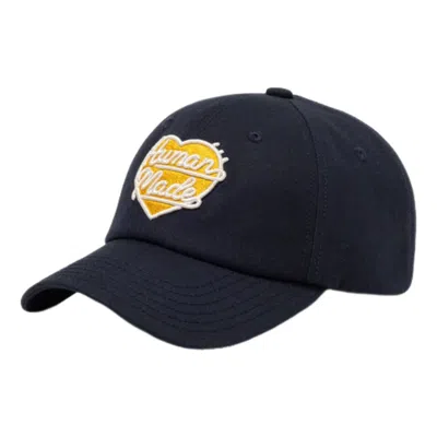 Human Made 6panel Canvas Cap 'navy' In Black