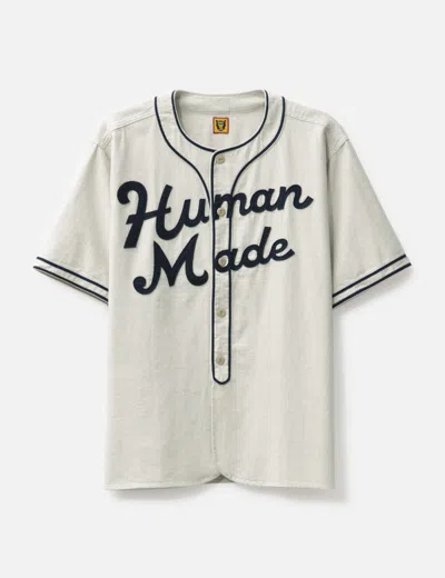 Human Made Baseball Shirt In Beige