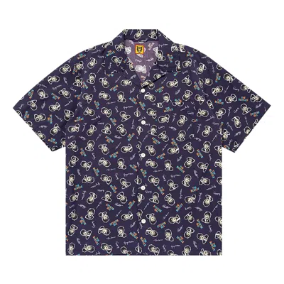 Pre-owned Human Made Beatles Aloha Shirt 'navy' In Blue