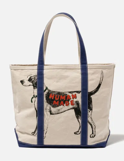 Human Made Canvas Tote Large In Neutral
