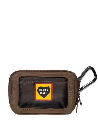 Human Made Carabiner Military Card Case In Brown