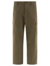 Human Made Mid-rise Cargo Trousers With Adjustable Drawstring In Green