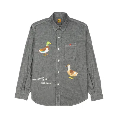 Pre-owned Human Made Chambray Long-sleeve Shirt 'black'