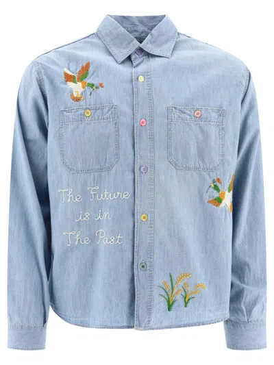 Human Made Chambray Shirt In Light Blue