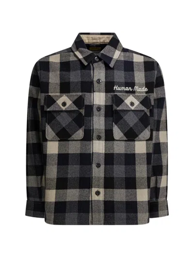 Human Made Wool Overshirt Jacket Jackets And Coats Black In Gray